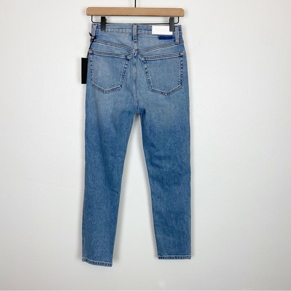 RE/DONE High-Rise Ankle Crop Jeans in Hazey Indigo - Picture 8 of 10